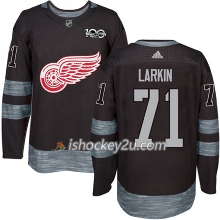 Mænd NHL Detroit Red Wings Trøje Dylan Larkin 71 1917-2017 100th Anniversary Adidas Sort Authentic Mænd NHL Detroit Red Wings Trøje Dylan Larkin 71 1917-2017 100th Anniversary Adidas Sort Authentic